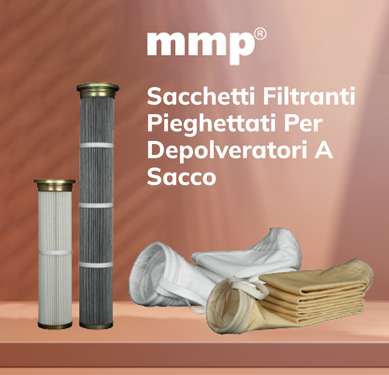 Sacchi filtranti pieghettati per depolveratori a sacco